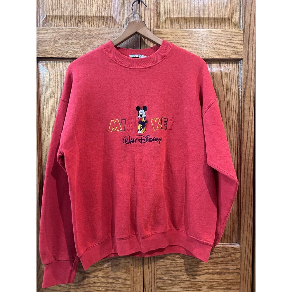 Vintage Mickey Mouse Sweatshirt Size L 1990s Disney Mickey & Co USA 100% Cotton